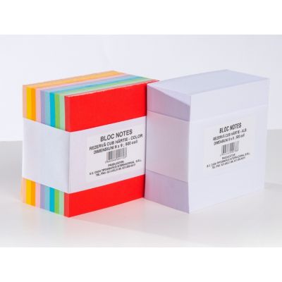 Rezerva cub de hartie alb 500 coli Super Color