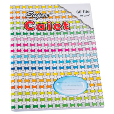 Super Caiet foaie velina A5 80 file Super Color