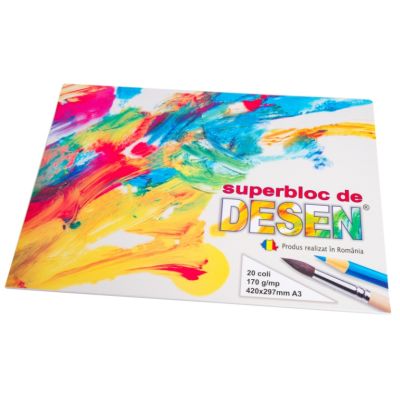 Bloc de desen A3 20 coli Super Color