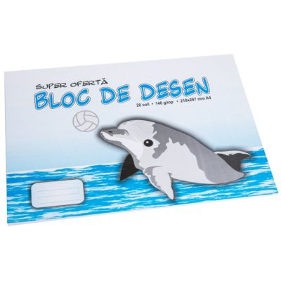 Bloc de desen A4 Delfin Super Color