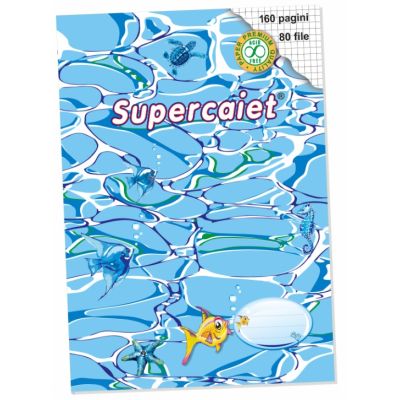 Super caiet matematica A4 80 file Super Color - Coperta grafica Ocean