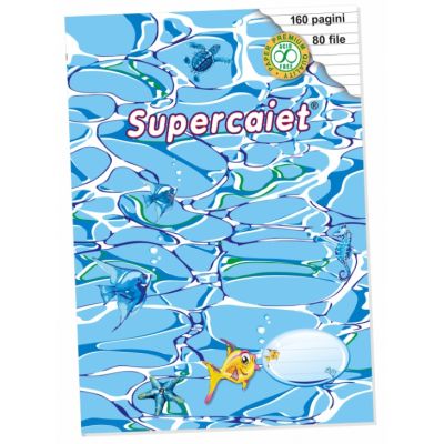 Super caiet dictando A4 80 file Super Color - Coperta grafica Ocean