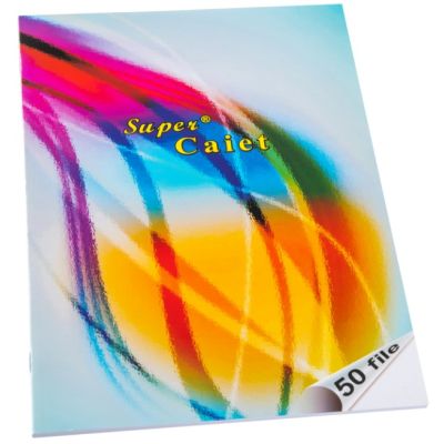 Super caiet foaie velina A4 50 file Super Color
