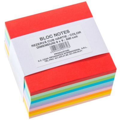 Rezerva cub de hartie multicolor 500 coli Super Color
