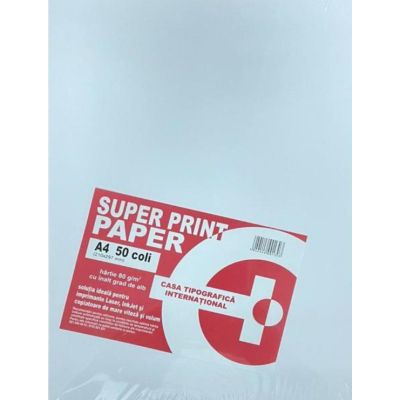 Hartie pentru scris si copiator Super Print A4 50 coli Super Color