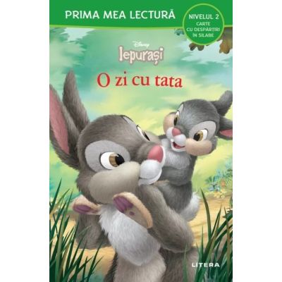 Disney Iepurasi. O zi cu tata Nivelul 2 Carte cu despartiri in silabe