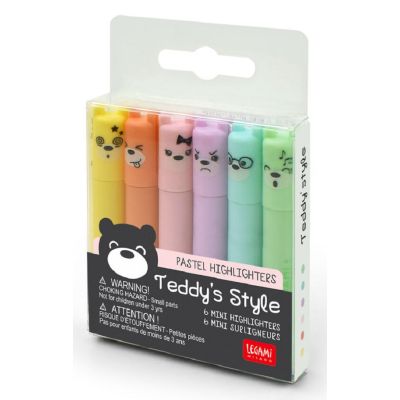 Set 6 evidentiatoare Teddys Style Legami