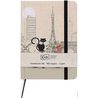 Carnet A6 Bug Art Chat velo Kiub