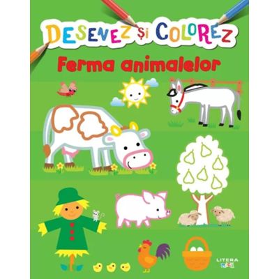 Desenez si colorez. Ferma animalelor