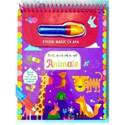 Animale. Carte de colorat cu apa
