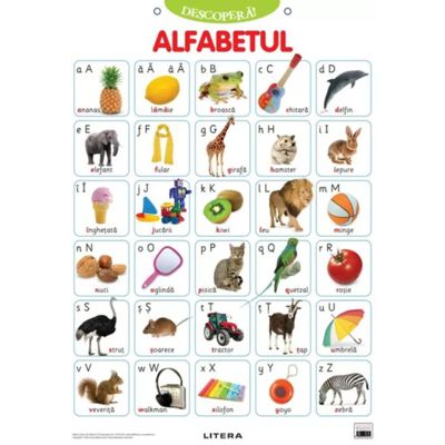 Descopera Alfabetul limbii romane planse educationale