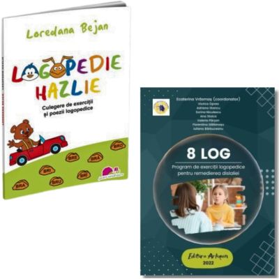 Pachet Logopedie hazlie. Culegere de exercitii si poezii logopedice si 8 Log program de exercitii logopedice - Loredana Bejan Ecaterina Vrasmas