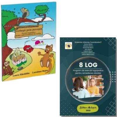 Pachet Vorbesti prin povesti. Povesti terapeutice pentru copii cu tulburari de vorbire si 8 Log program de exercitii logopedice - Laura Hardalau Ecaterina Vrasmas