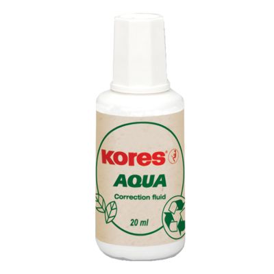 Fluid corector Kores 20 ml pe baza de apa aplicator cu pensula