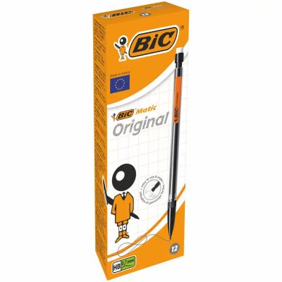 Creion mecanic BIC Matic Classic 0. 7 mm corp negru clip diverse culori