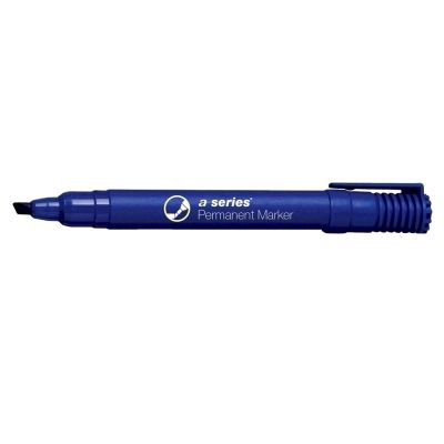 Marker permanent A-series varf retezat 2-5 mm albastru