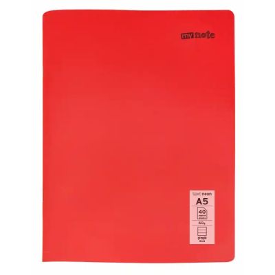 Caiet capsat Mynote format A5 40 file offset 60 gmp liniatura dictando coperta PP neon mix de 8 culori