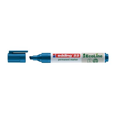 Marker permanent Edding 22 Ecoline corp plastic varf tesit 1-5 mm albastru