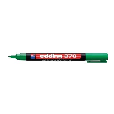 Marker permanent Edding 370 corp plastic varf rotund 1 mm verde