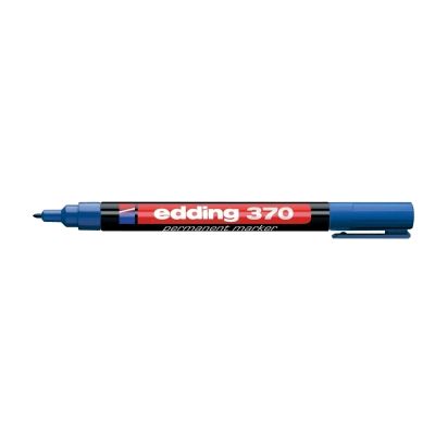 Marker permanent Edding 370 corp plastic varf rotund 1 mm albastru