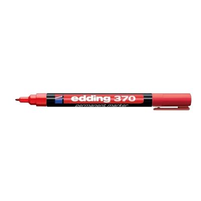 Marker permanent Edding 370 corp plastic varf rotund 1 mm rosu