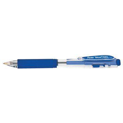 Roller cu gel Pentel Wow Gel 0. 7 mm plastic albastru