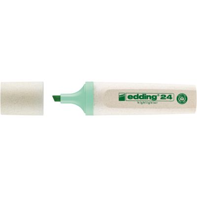 Textmarker Edding Ecoline 24 corp din plastic reciclat varf tesit 2-5 mm verde pastel