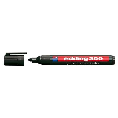 Marker permanent Edding 300 corp plastic varf rotund 1. 5-3 mm negru