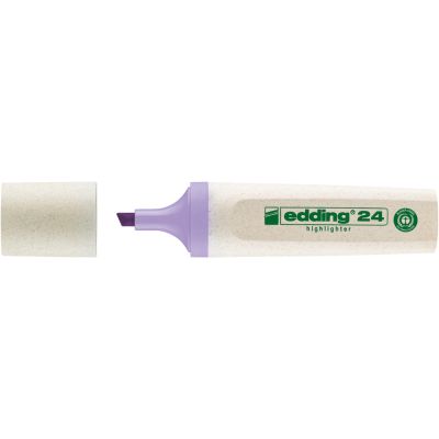 Textmarker Edding Ecoline 24 corp din plastic reciclat varf tesit 2-5 mm violet pastel