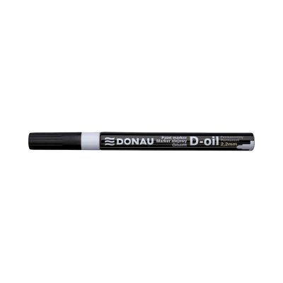 Marker permanent cu vopsea Donau varf rotund 2. 2 mm alb