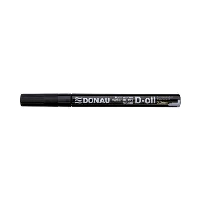 Marker permanent cu vopsea Donau varf rotund 2. 2 mm negru