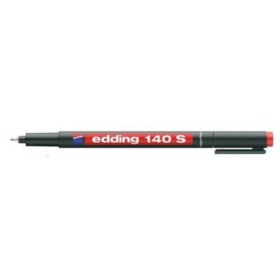 Marker permanent Edding OHP 140S corp plastic varf rotund 0. 3 mm rosu