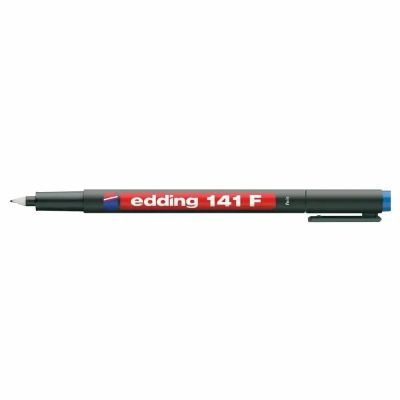 Marker permanent Edding OHP 141F corp plastic varf rotund 0. 6 mm albastru