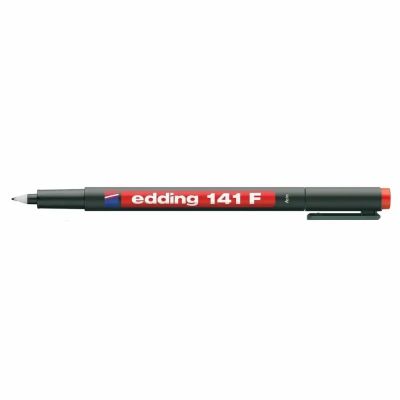 Marker permanent Edding OHP 141F corp plastic varf rotund 0. 6 mm rosu
