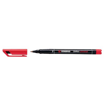 Marker permanent Stabilo Universal OHP 842 corp plastic varf rotund 0. 7 mm rosu