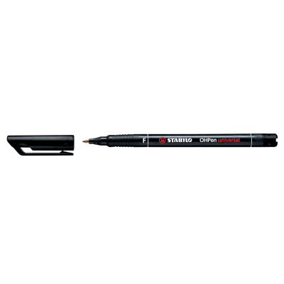 Marker permanent Stabilo Universal OHP 842 corp plastic varf rotund 0. 7 mm negru