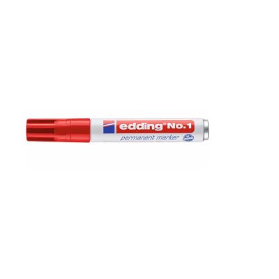 Marker permanent Edding No. 1 corp aluminiu varf retezat 1-5 mm negru