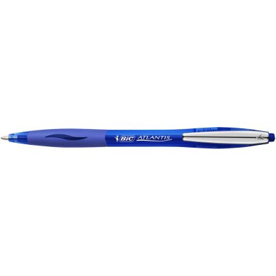 Pix cu mecanism BIC Atlantis Clic Metal 0. 4 mm scriere albastra