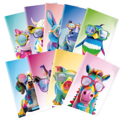 Caiet liniat Mitama A4 402 file design animale