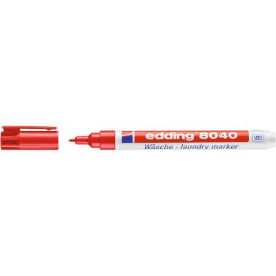Marker pentru textile Edding 8040 corp plastic varf rotund 1 mm rosu
