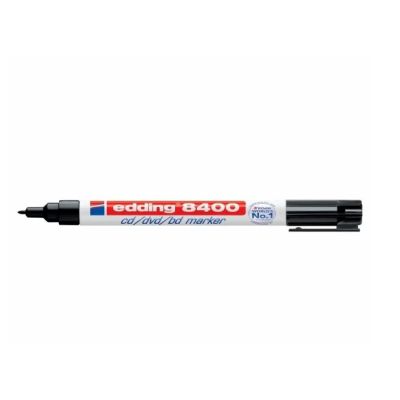 Marker permanent Edding 8400 pentru CDDVDBD corp plastic varf rotund 0. 75 mm negru