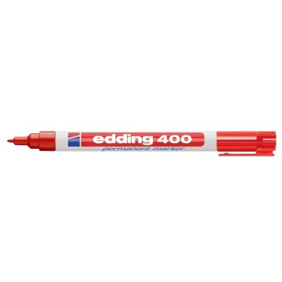 Marker permanent Edding 400 corp plastic varf rotund 1 mm rosu