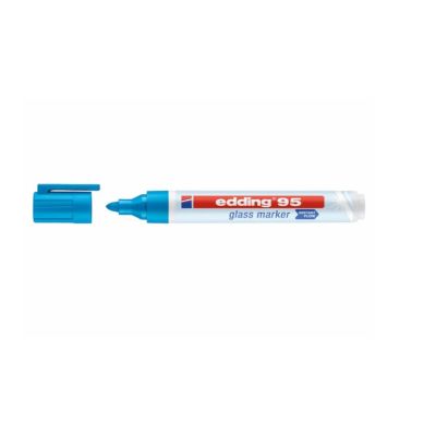 Marker pentru sticla Edding 95 corp plastic varf rotund 1. 5-3 mm albastru