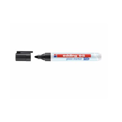 Marker Edding 95 suprafata sticla varf rotund 1. 5-3mm negru
