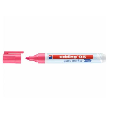Marker pentru sticla Edding 95 corp plastic varf rotund 1. 5-3 mm roz