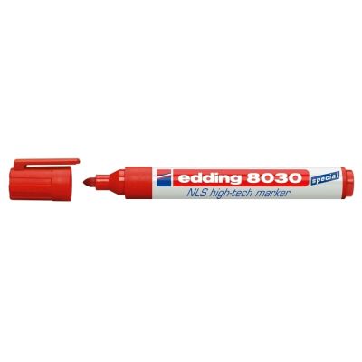 Marker permanent Edding 8030 varf rotund 1. 5-3 mm rosu