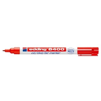 Marker permanent Edding 8400 pentru CDDVDBD corp plastic varf rotund 0. 75 mm rosu