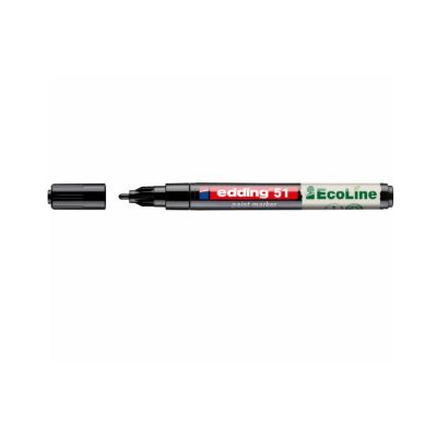 Marker cu vopsea edding Ecoline 51 corp din plastic reciclat varf rotund 1-2 mm negru