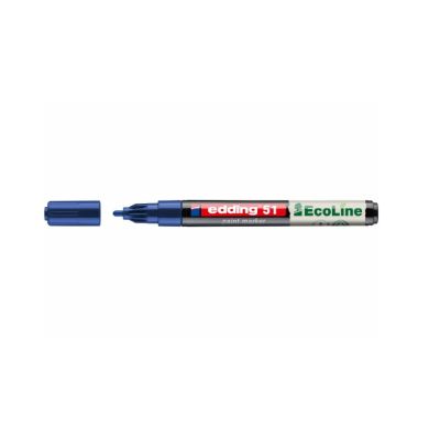 Marker cu vopsea edding Ecoline 51 corp din plastic reciclat varf rotund 1-2 mm albastru