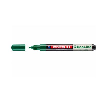 Marker cu vopsea edding Ecoline 51 corp din plastic reciclat varf rotund 1-2 mm verde